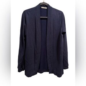 Marine Layer Navy Blue Open Front Cotton Cardigan Sweater M